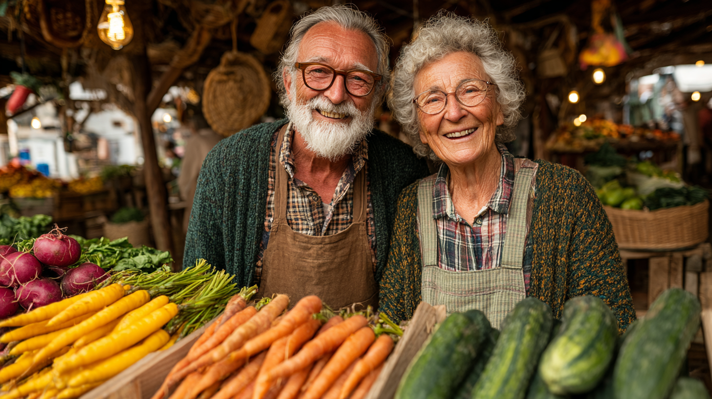 Чоловік середнього віку готує здорову їжу на кухні