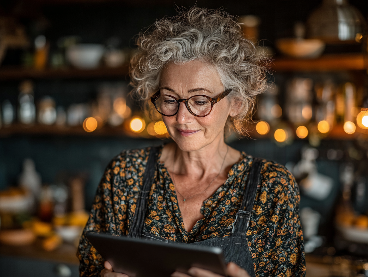 Старша пара насолоджується спільним обідом на природі